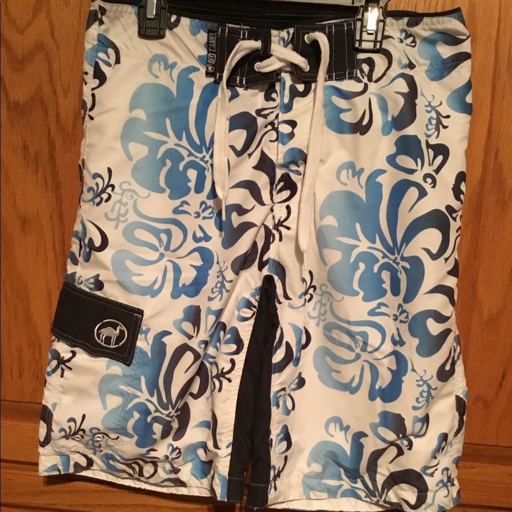 Boy’s Red Camel Swim Trunks